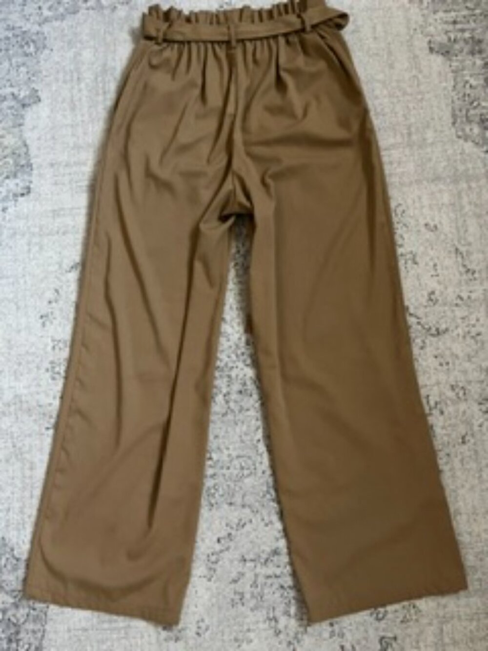 🧡3/15 a new day High-Waisted Elastic Waistband Tie-Waist Wide-Leg Pants S - Picture 7 of 7